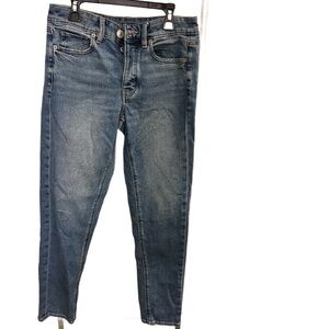 American Eagle Outfitters Blue Distressed Denim Stretch Jeans